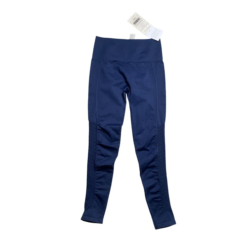 NWT Fabletics Sync High Waisted‎ Perforated 7/8 Leggings Navy Blue XS Seamless